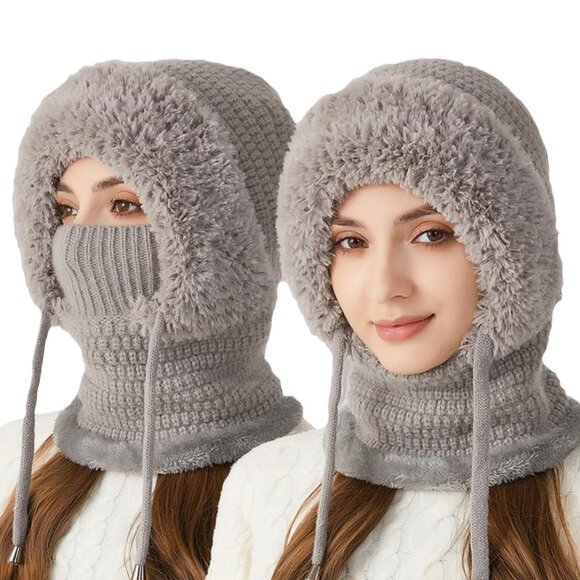 3-in-1 Knitted Balaclava Beanie Scarf Mask Set Ultra Soft  display picture 2